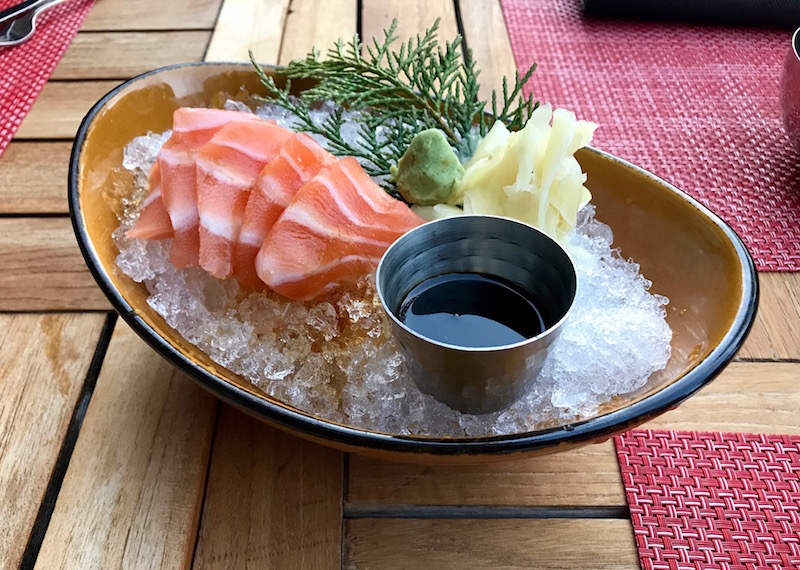 B.C. Salmon Sashimi With Maple Glaze 