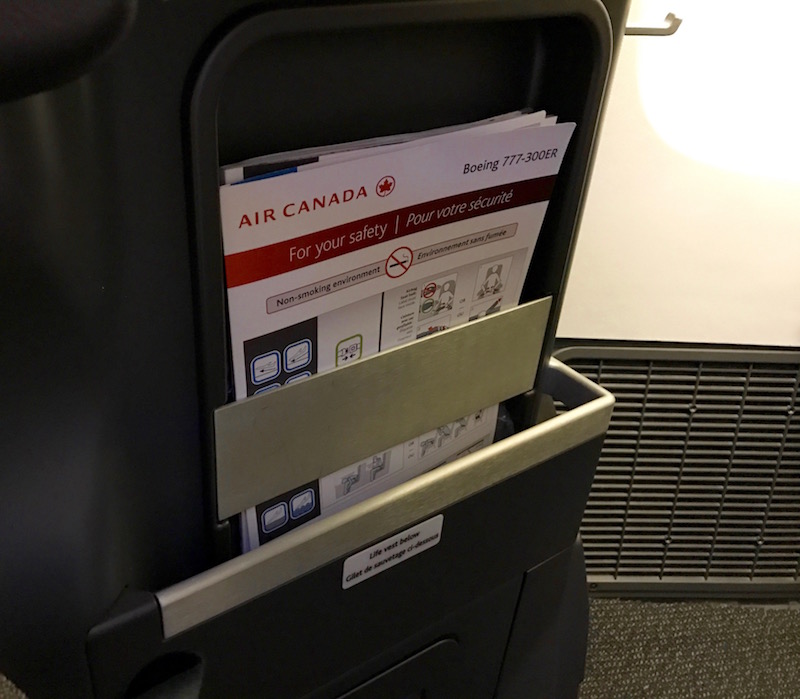 In-Flight Information Cards And Literature Storage 