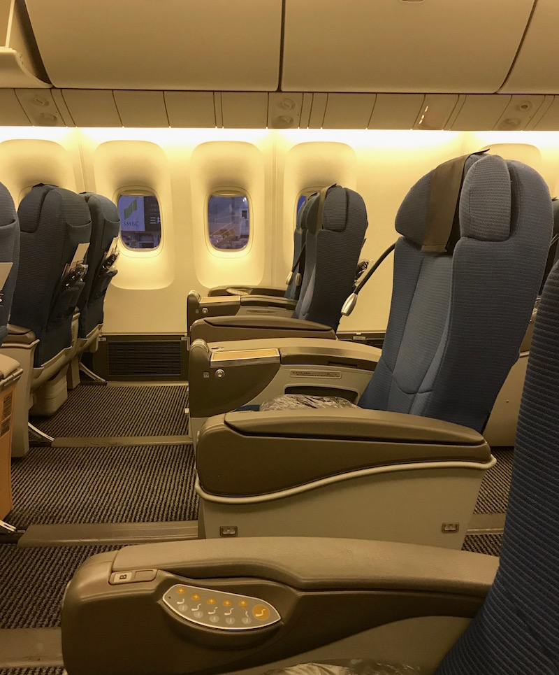 Nearly Empty Business Class Cabin