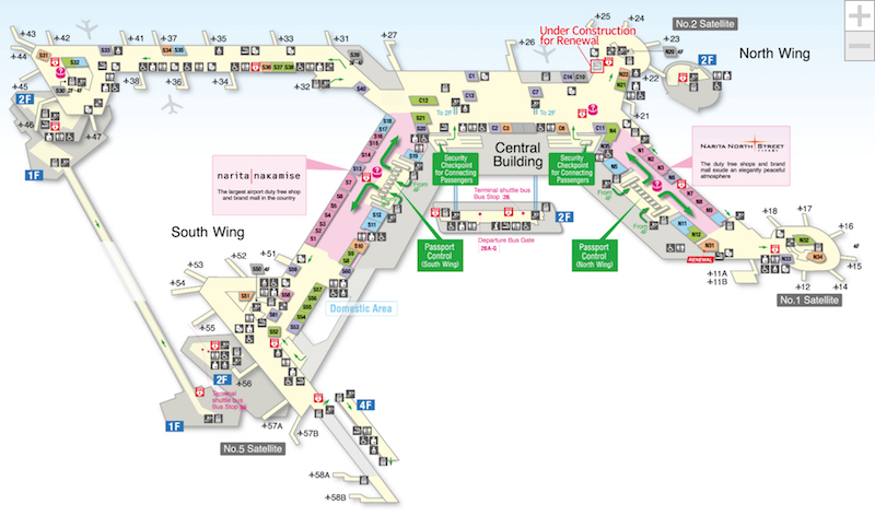 Narita Airport Terminal 1 Map