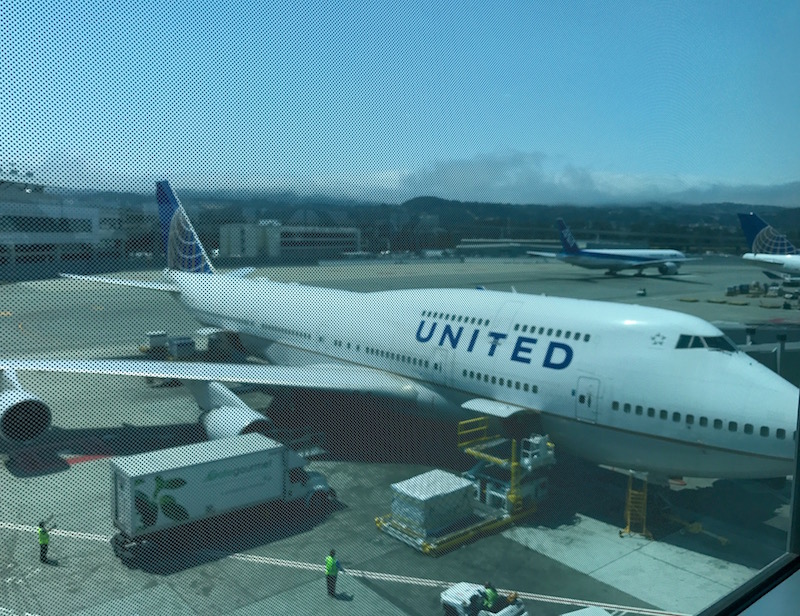 United Airlines Boeing 747 In San Francisco 