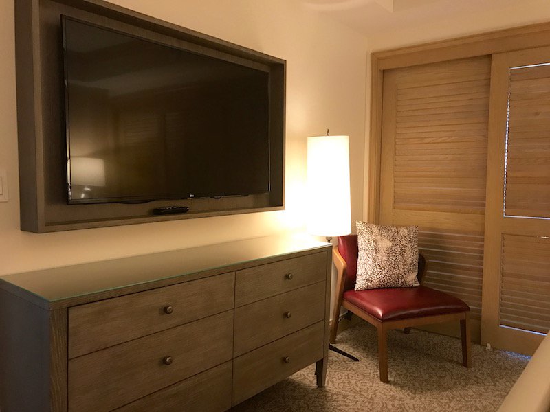 Bedroom Television And Small Sitting Area 