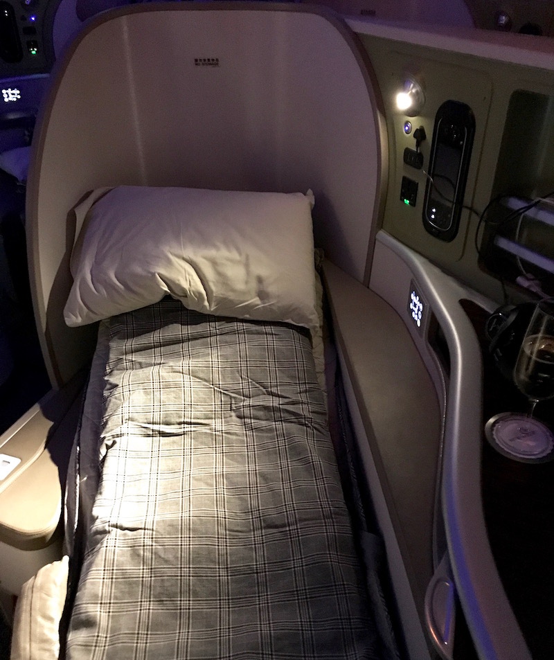 EVA Air Boeing 777 Business Class Bed 