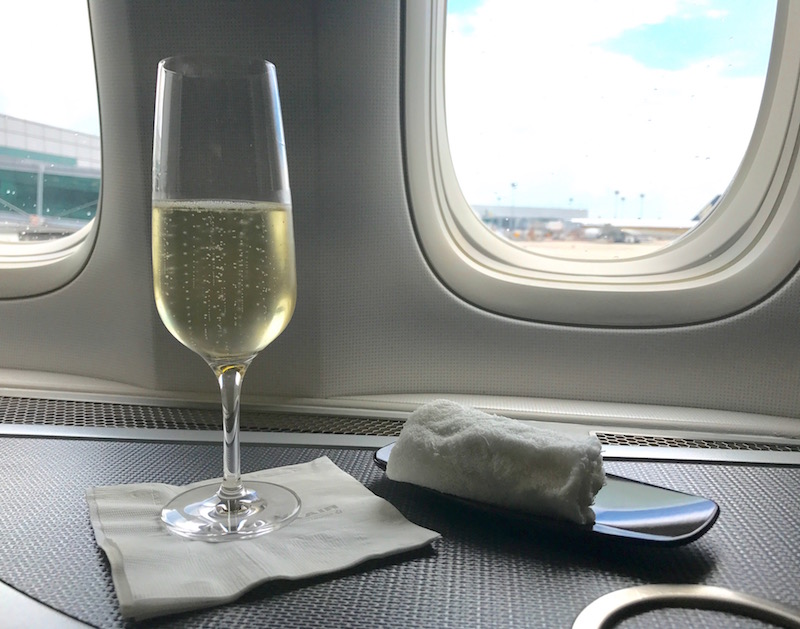 Pre-Departure Champagne And Towel 