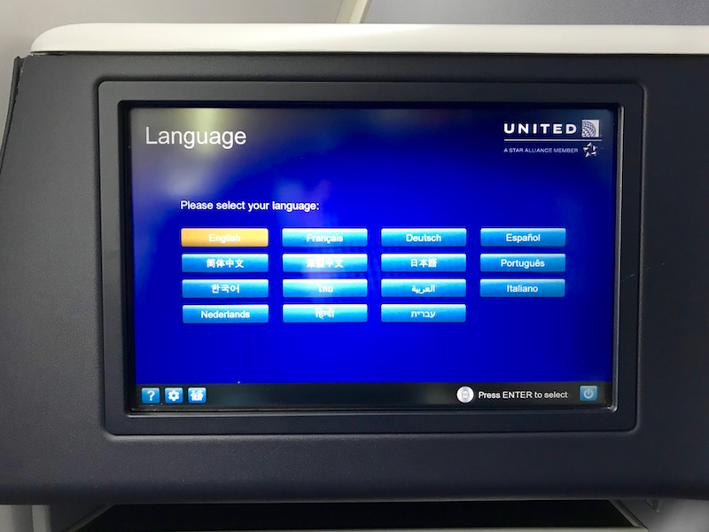 United Airlines Boeing 787 Business Class In-Flight Entertainment 