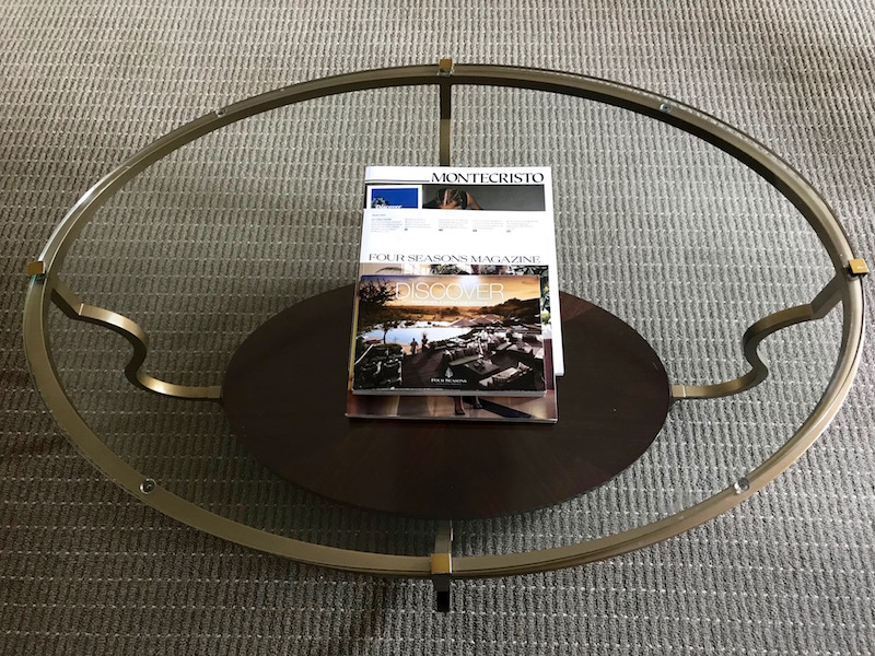 Four Seasons Hotel Vancouver Executive Junior Suite Coffee Table