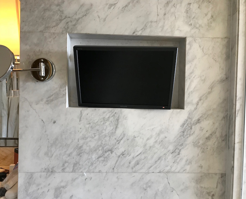 Built-In Bathroom Television