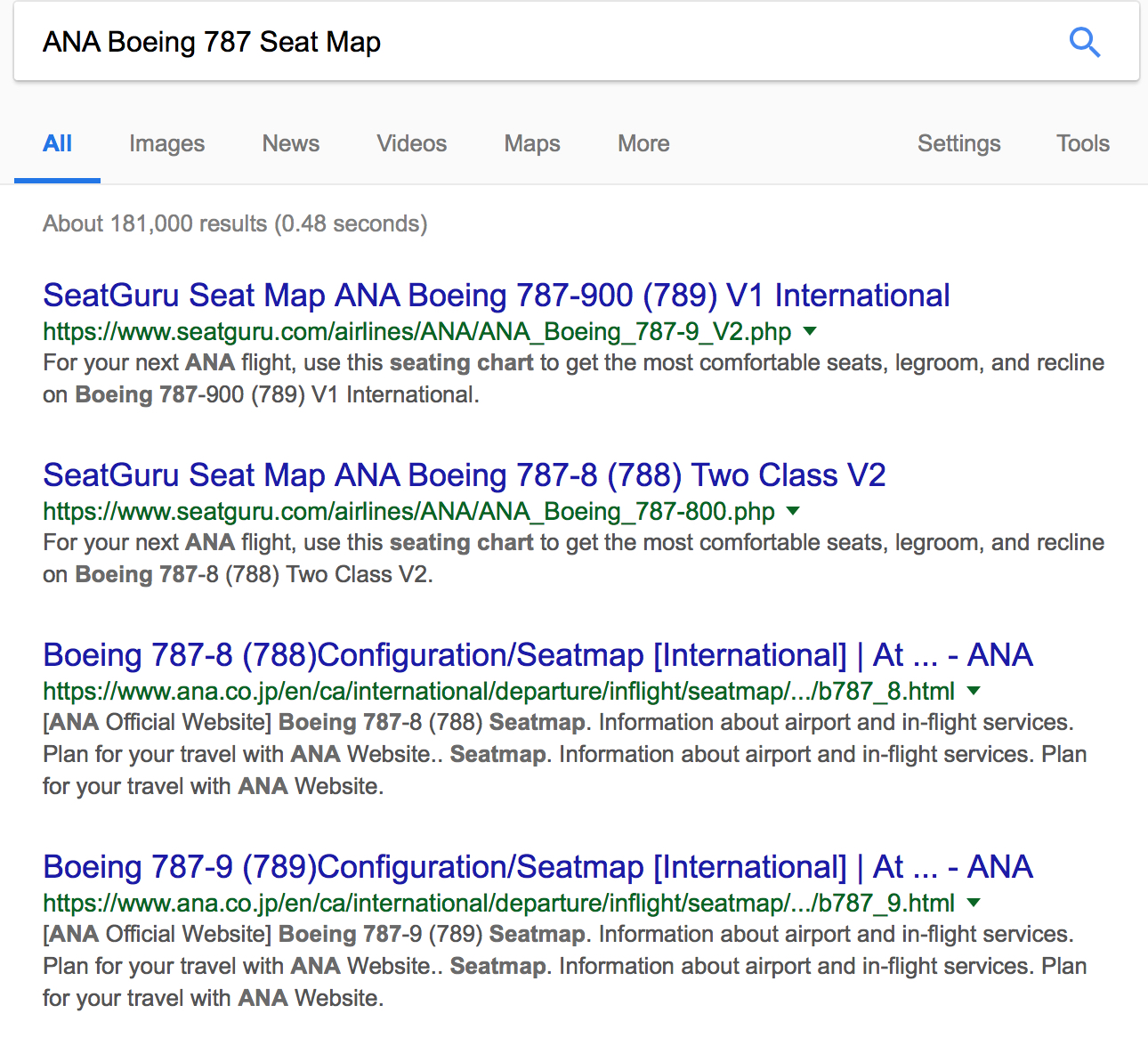Using Google To Find Your Seat Map