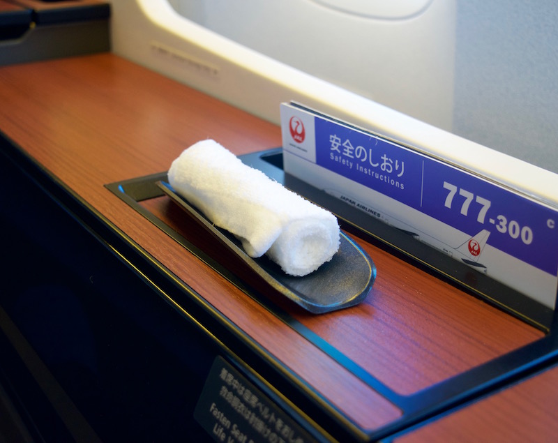 The Second Of Many Warm Towels After Takeoff
