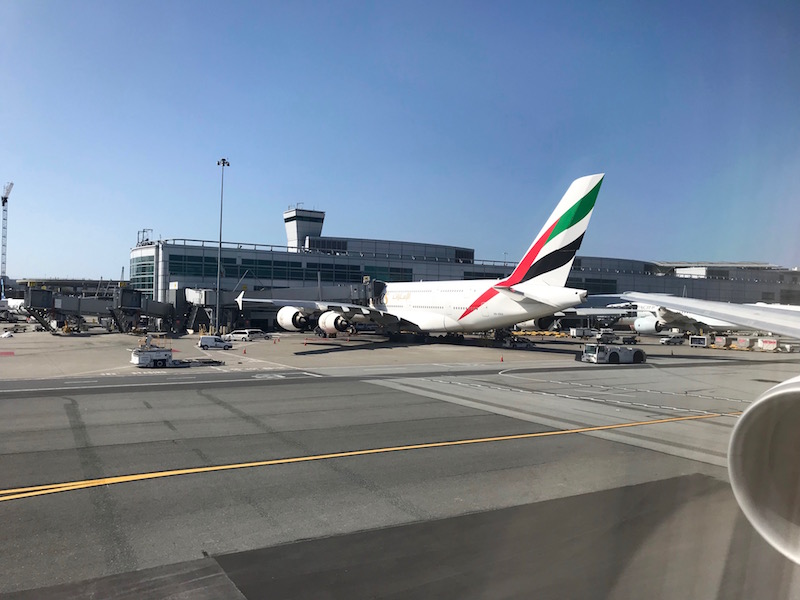 Emirates Airbus A380 At SFO