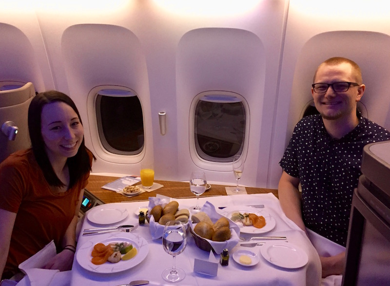 Dining With Wife, Samantha, On Cathay Pacific