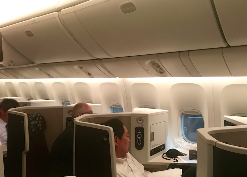 Japan Airlines Boeing 777 Business Class Cabin