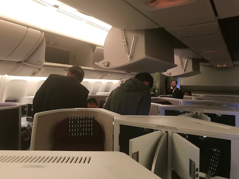 Japan Airlines Boeing 777 Business Class Cabin
