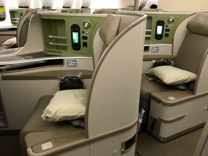 EVA Air Business Class Reverse Herringbone Seat