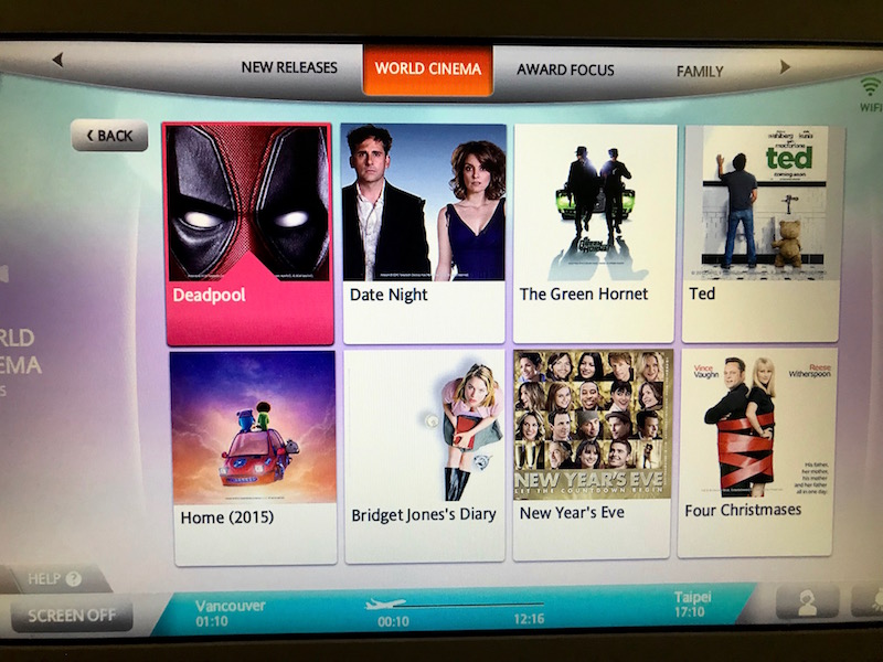 In-Flight Entertainment Selection