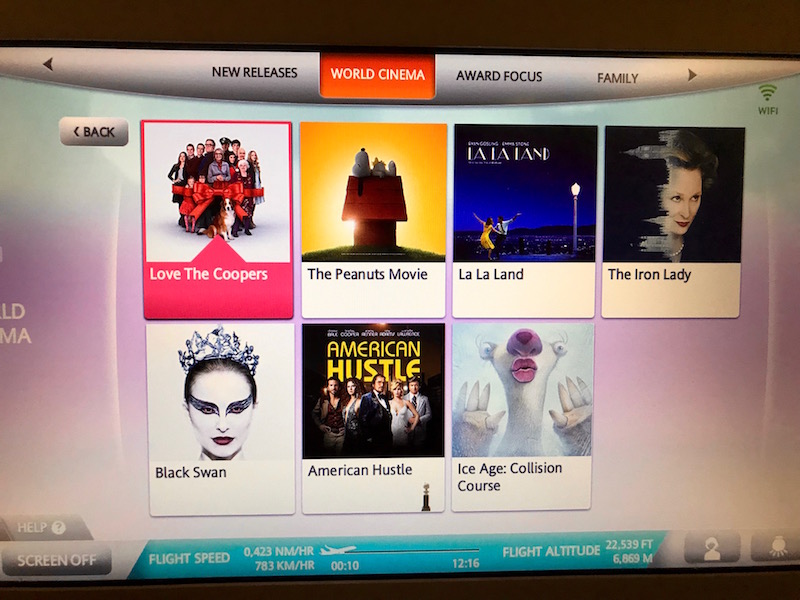 In-Flight Entertainment Selection