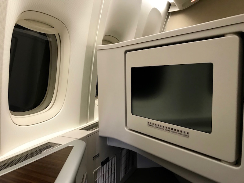 In-Flight Entertainment Screen Stowed For Takeoff