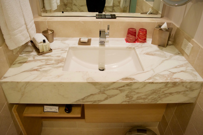 Four Seasons Hotel Seattle Partial Bay-View Room Bathroom Vanity