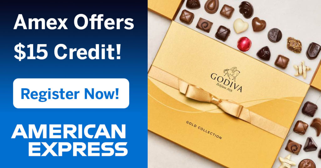 Amex Offers - Register to Get a $15 Credit at Godiva Chocolate