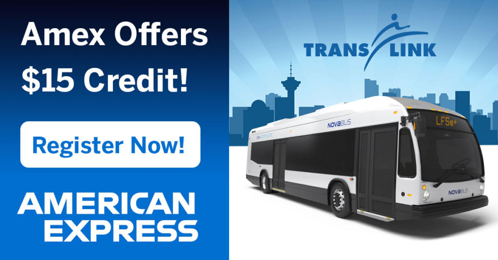 Amex Offers - Translink $15 Credit