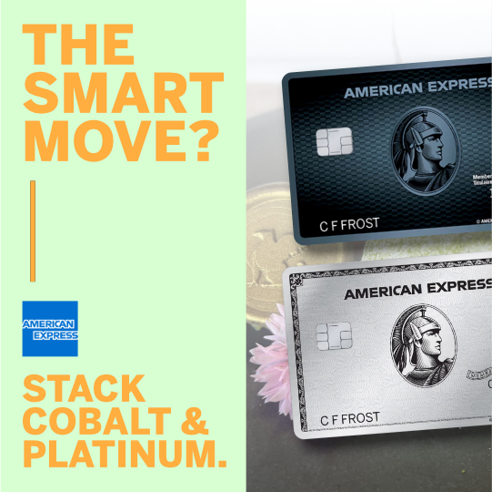 Amex Cobalt and Platinum stacked together – best strategy for Canadians is holding both cards