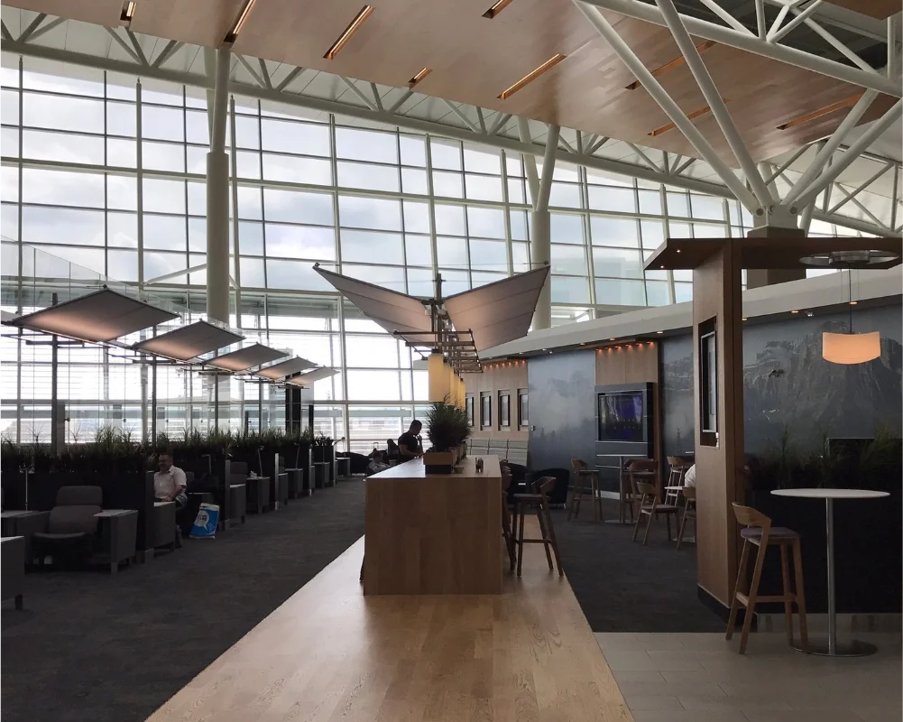 “Aspire Lounge Calgary (YYC), a popular alternative to Plaza Premium for Canadian Amex Platinum cardmembers.