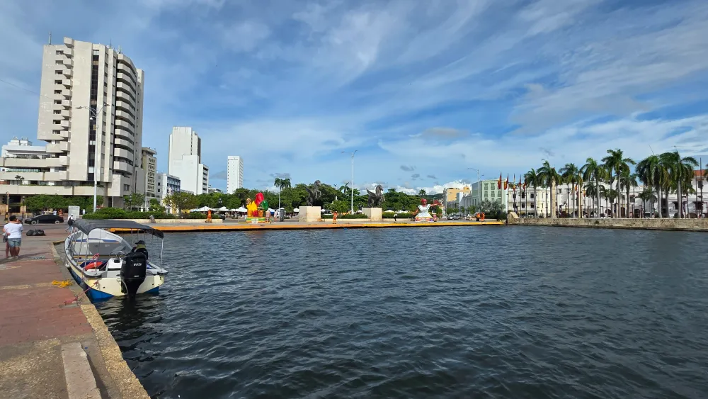 Waterfront view in Cartagena, Colombia during a budget-friendly South America trip
