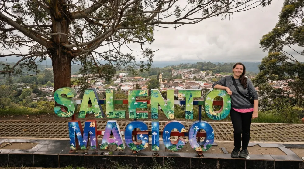 Salento, Colombia coffee region viewpoint, visited after changing travel plans mid-trip