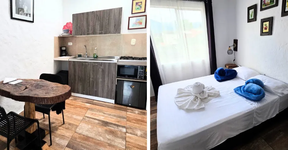 Salento studio rental chosen during my Colombia trip without Amex travel perks