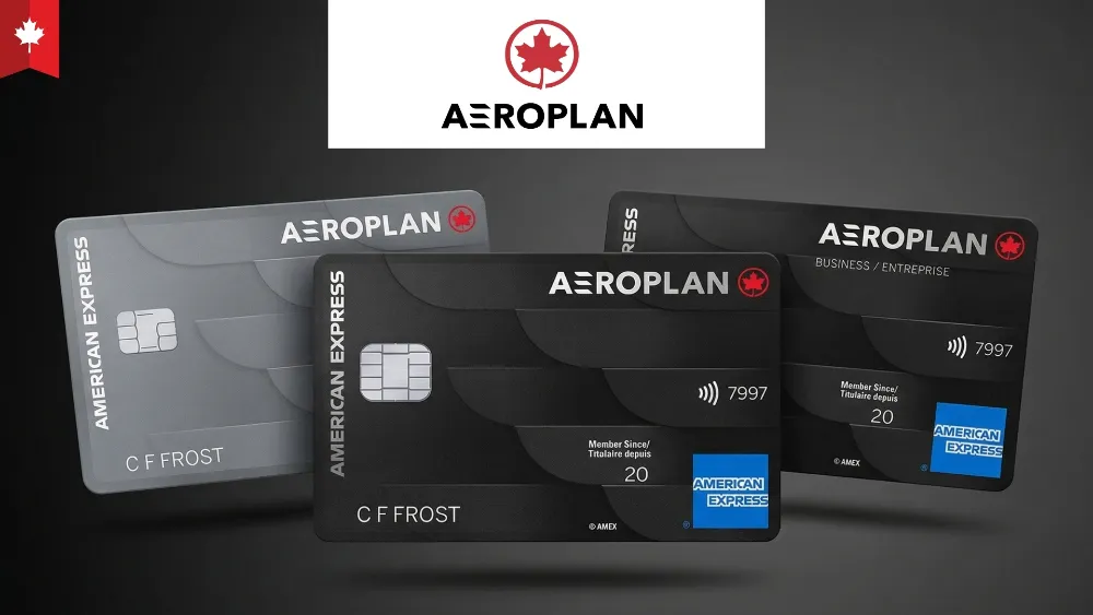 American Express Aeroplan credit cards lineup in Canada including Aeroplan Reserve and Aeroplan Card