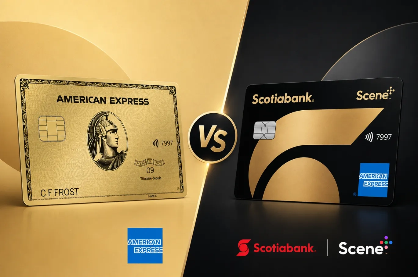 Compare Scotiabank Amex Gold vs Amex Gold in Canada